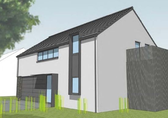 Een kijkwoning in Gablok houtskeletbouw.